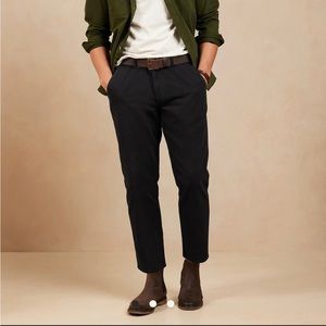 NWT Banana Republic Men’s Black Athletic-Fit Surplus Twill Pant